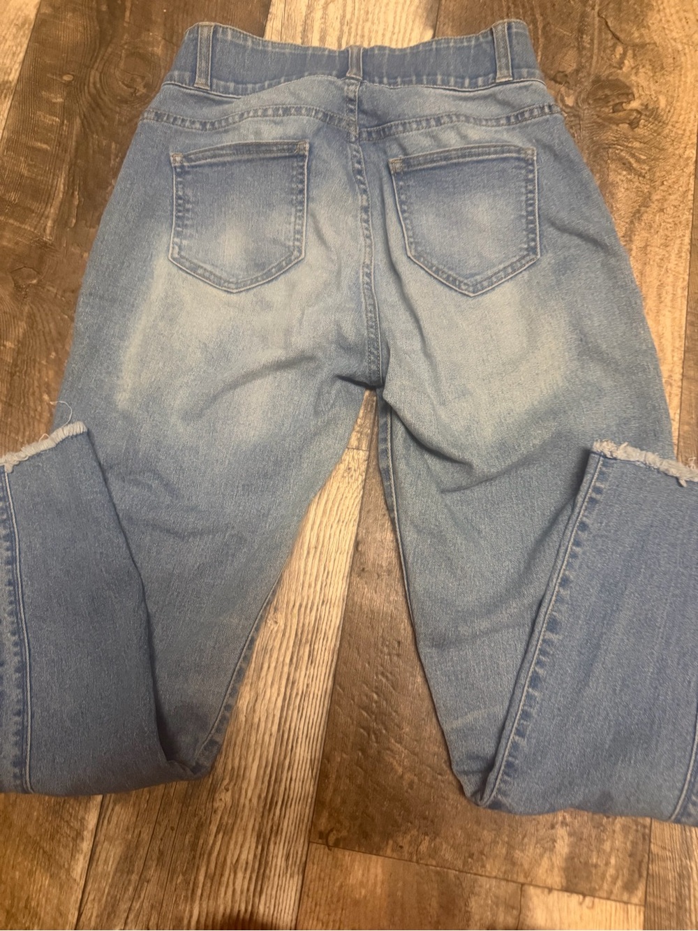 Light Blue Women's Stretch Denim Jeans - Picture 2 of 5